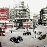 View of Piccadilly Circus in central London, England in 1956. (AP Photo)