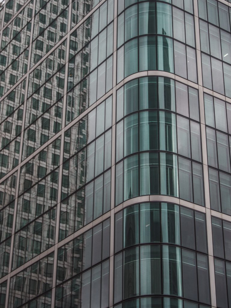modern glass architecture canary wharf london