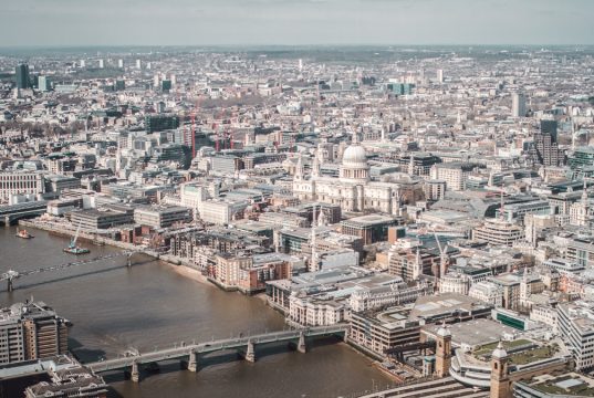 london cityscape view from the shard st pauls