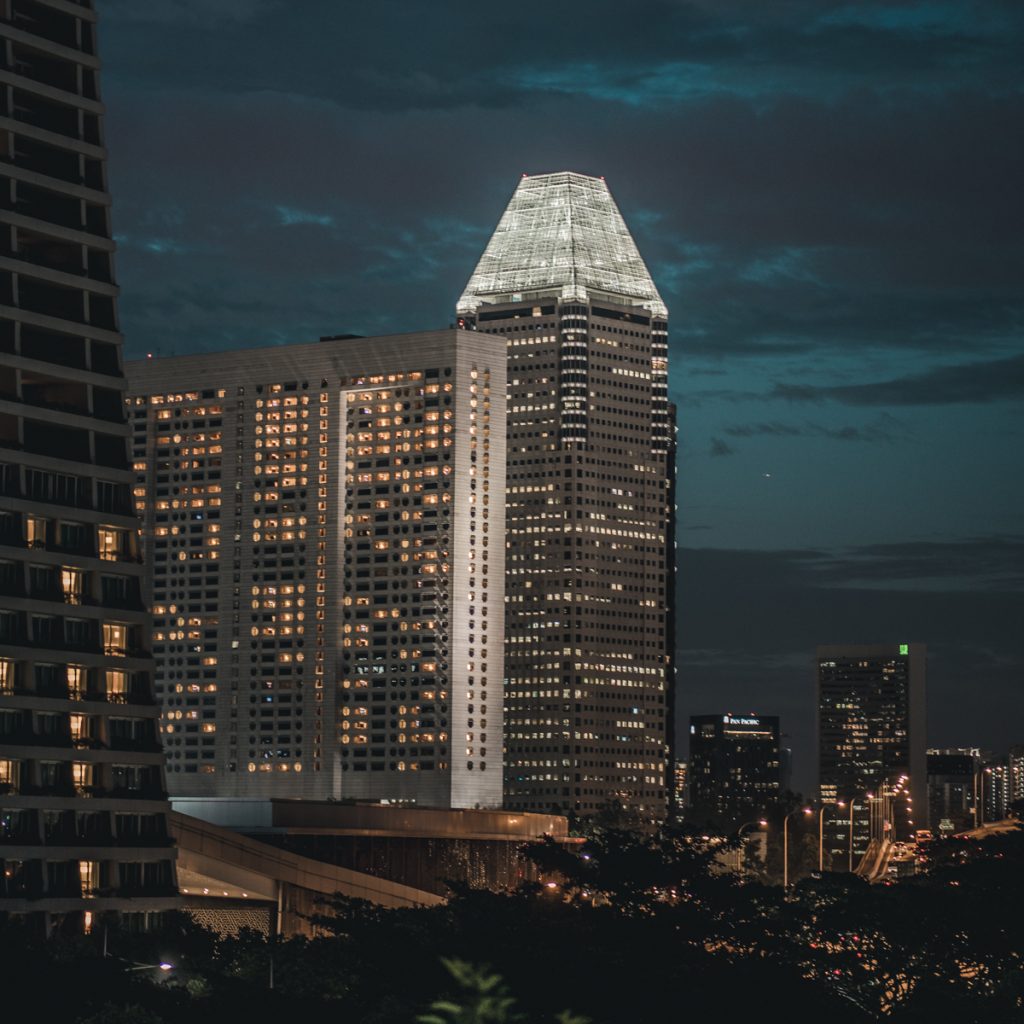 singapore rooftops at night blade runner