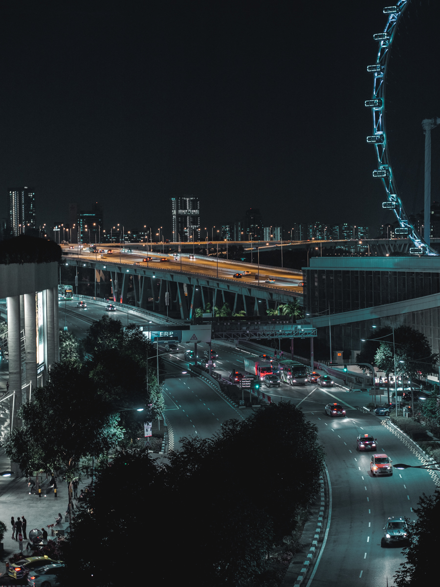 singapore rooftops at night blade runner