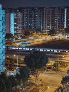 singapore rooftops at night blade runner