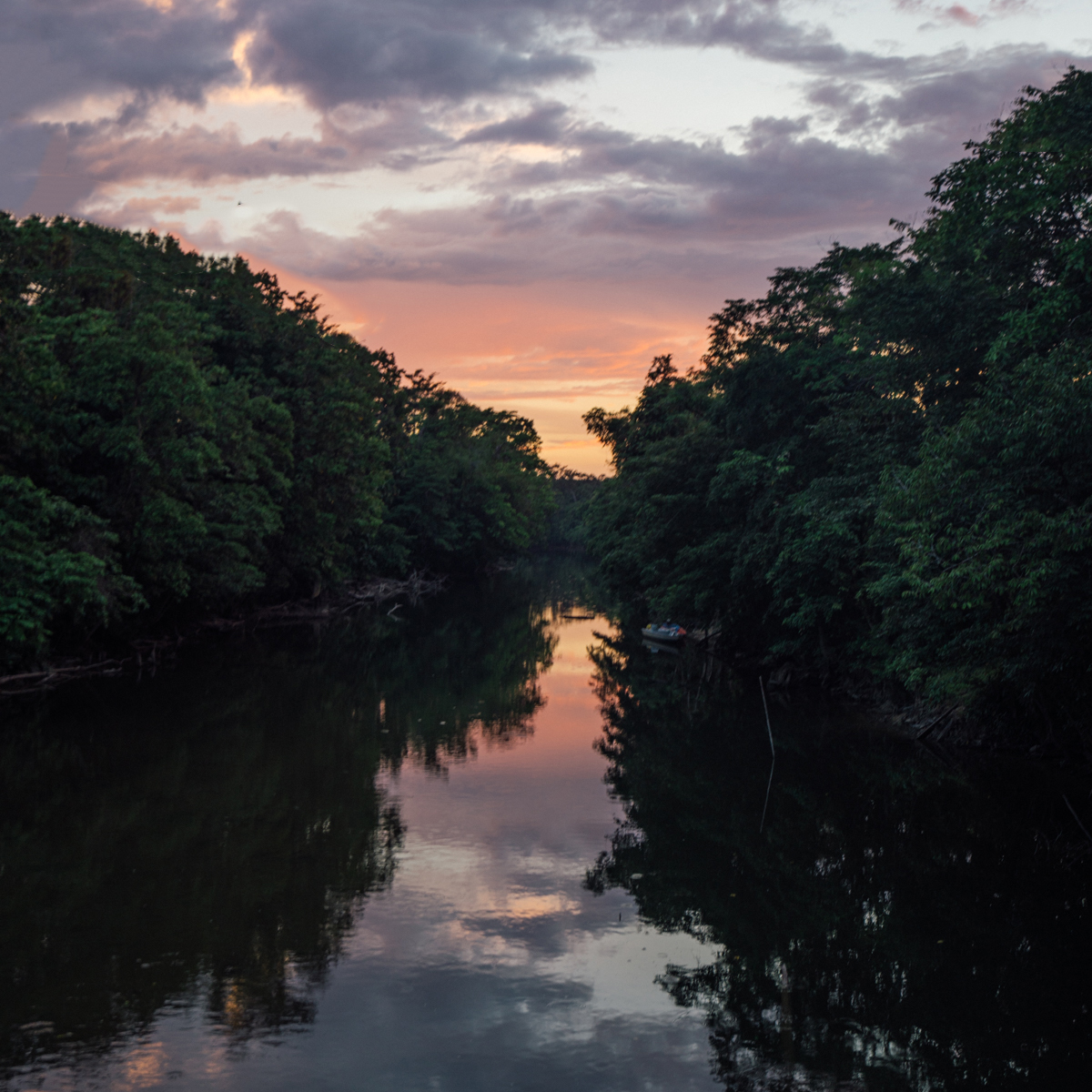 sunset in sarawak miri